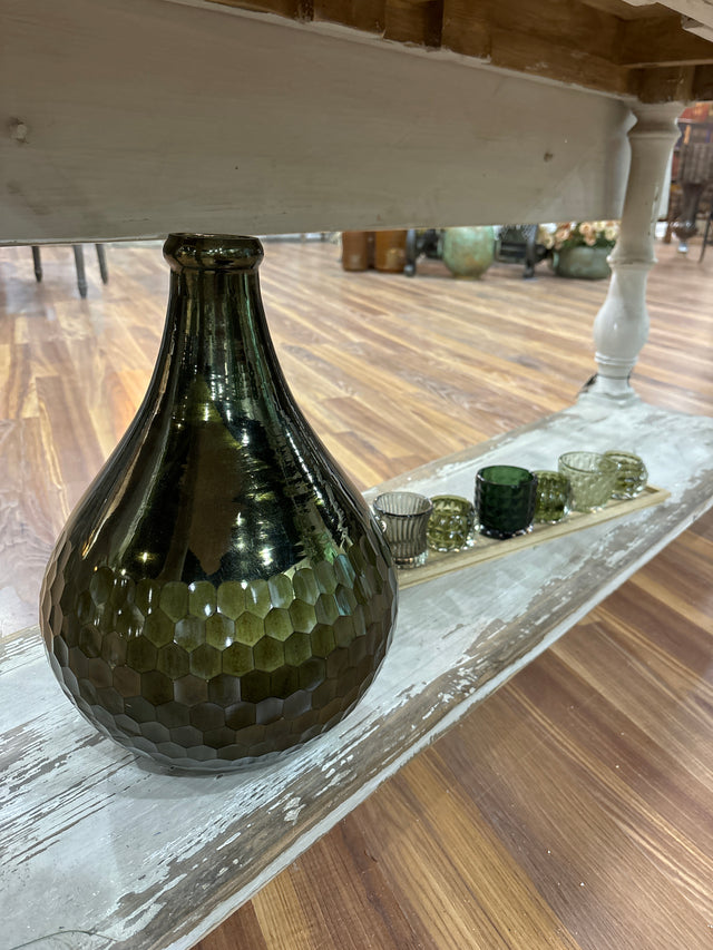 13.75" Honeycomb Engraved Bottle Vase