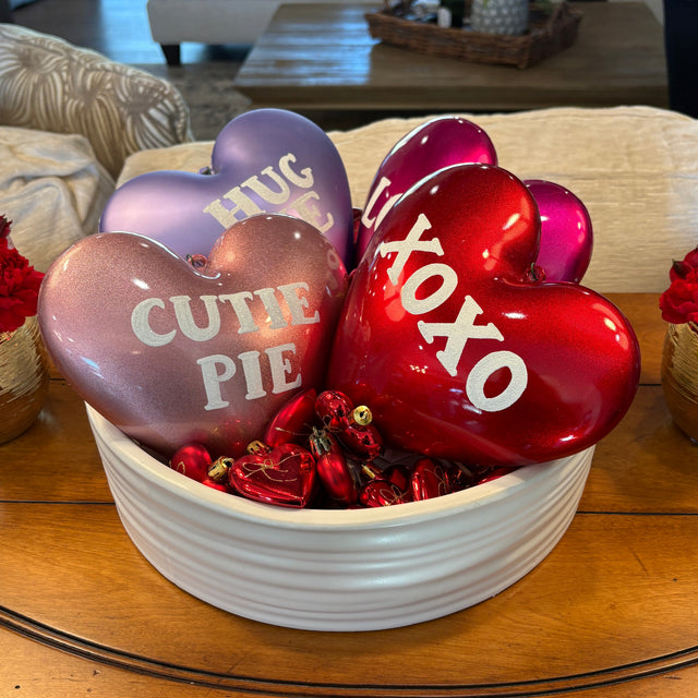 8" Metal Conversation Heart Decor| 6 Colors, Each Sold Separately