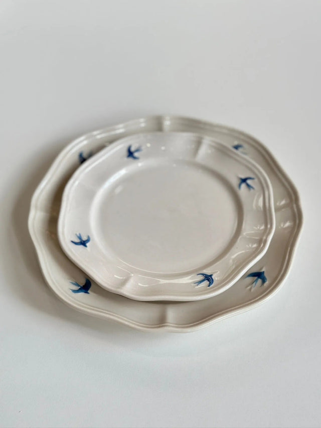 Bluebird Painted Dinner Plate