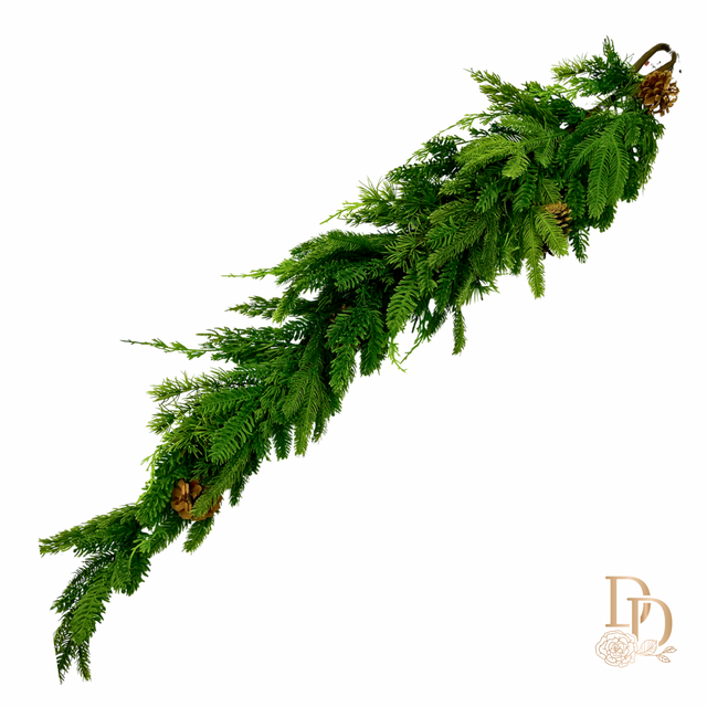 48" Real Touch Cedar | Spruce | Cone Garland