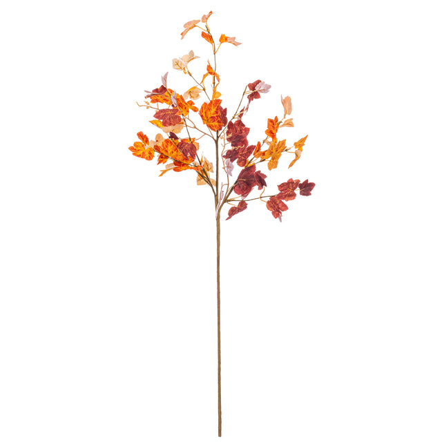 34" Orange Fall Maple Leaf Spray