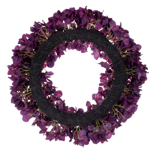 20" Real Touch Burgundy Hydrangea Wreath