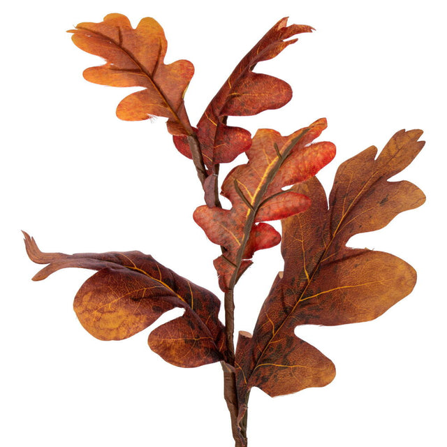 35" Orange Autumn Oak Leaf Teardrop