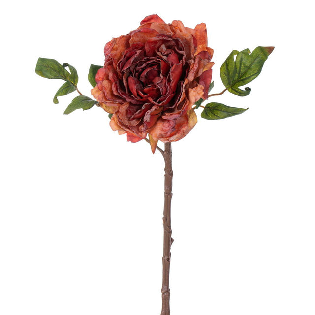 16.5" Real Touch Peony Stem | Orange/Red or Purple