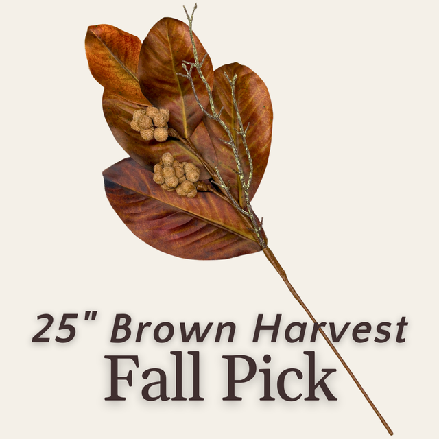 25" Brown Harvest Mix Magnolia Spray