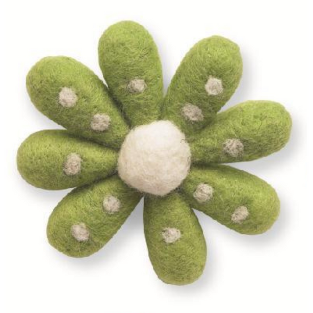 4" Wool Hanging Flower