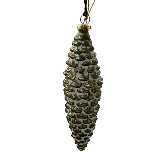 6" Glass Pinecone Ornament