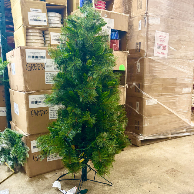4.5' LED Belgium Mix Christmas Tree | 250 Lights, 29" Diameter