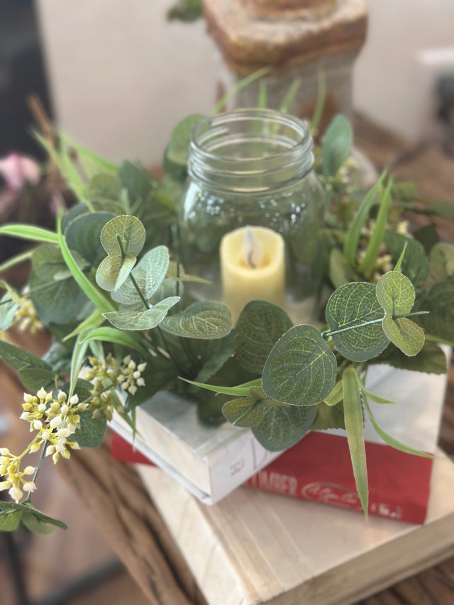 6" Berry Candle Ring Cream