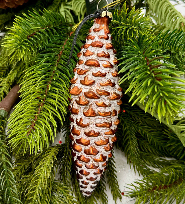 6" Glass Pinecone Ornament