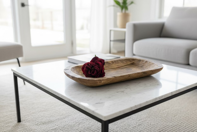 15" Burgundy Velvet Garden Rose Stem | Red Rose