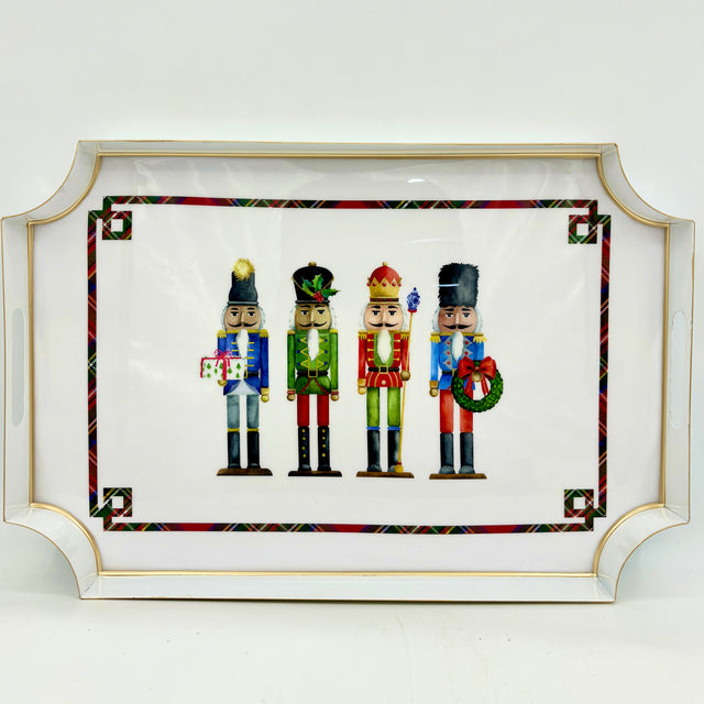 18" Nutcracker Enameled Tray