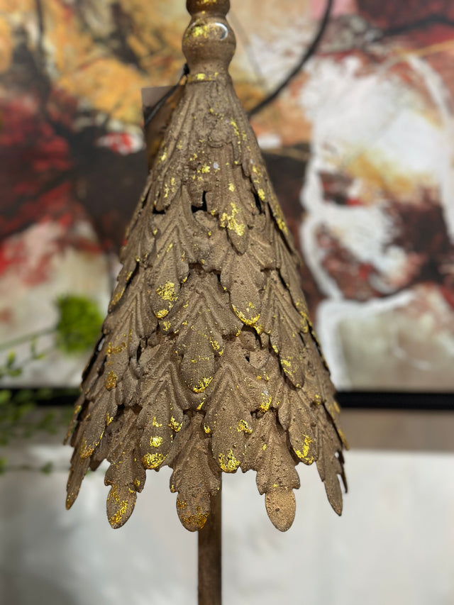 31" Gold Metal Tree Candle Holder