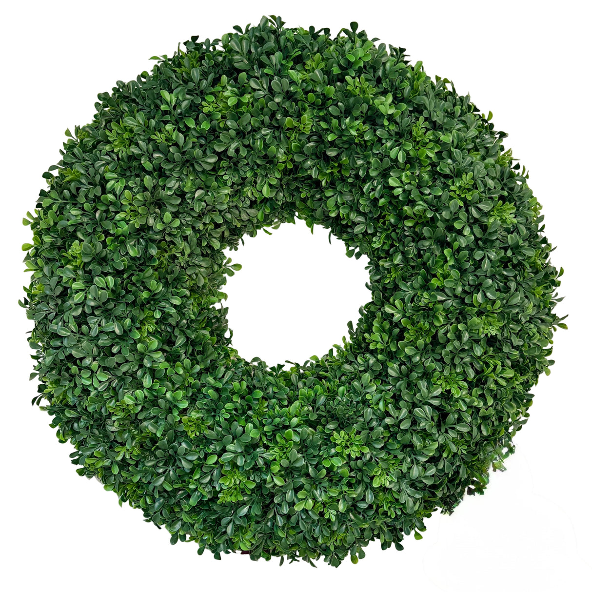 30" Green Boxwood Deluxe Wreath