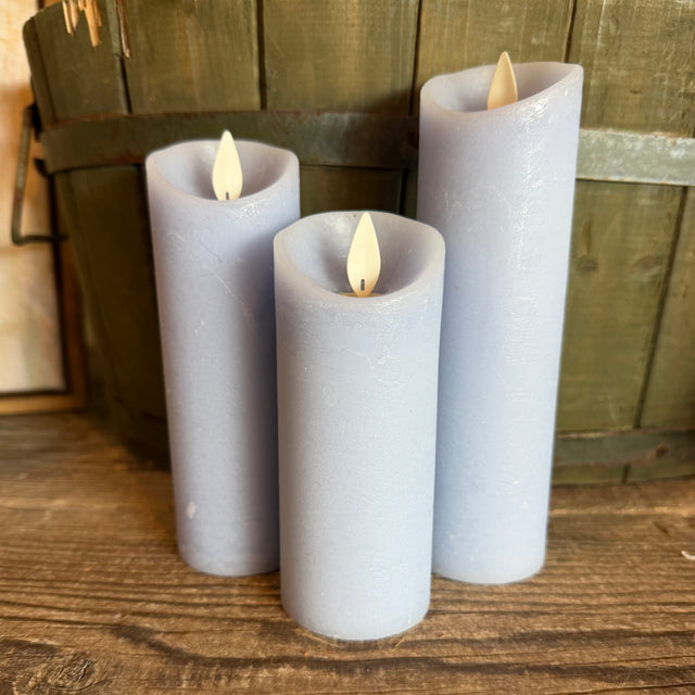 5" | 6" | 7" Light Blue Pillars Set of 3