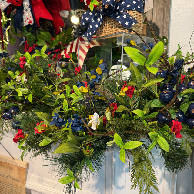 10' Americana Bloom Designer Garland