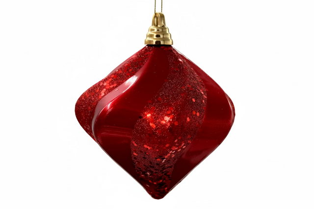 6" Candy Glitter Swirl Diamond Christmas Ornament