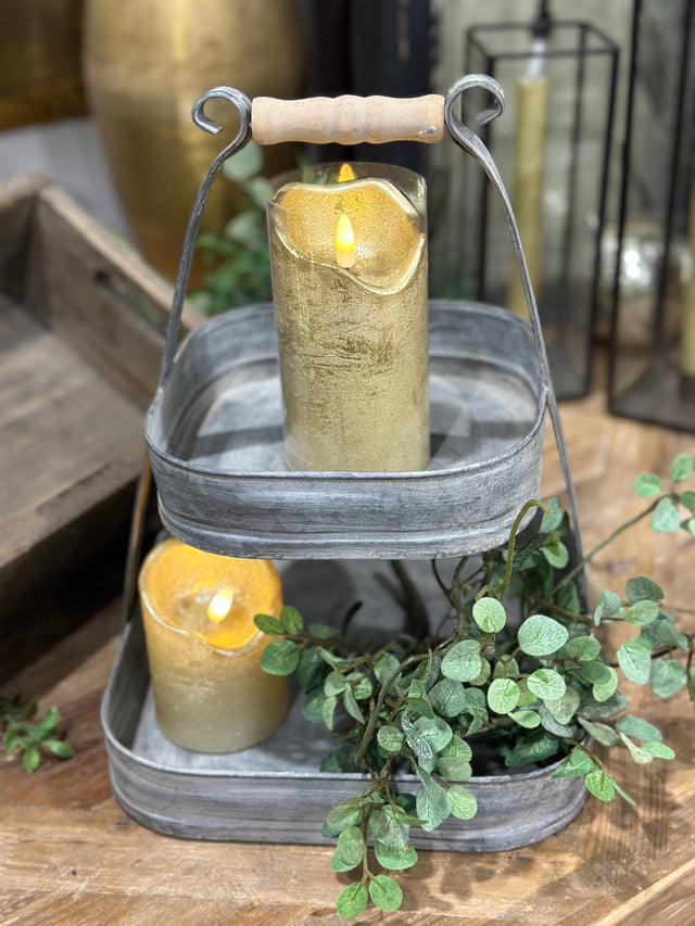 13" Metal Petite Square Serving Tier