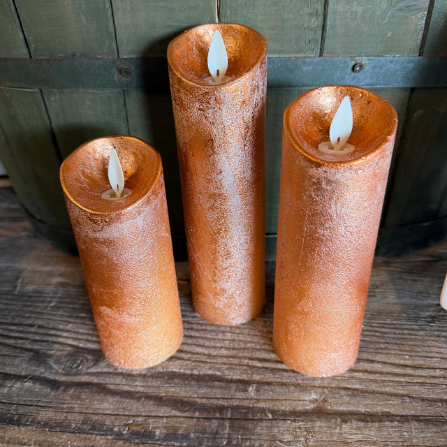 5" | 6" | 7" Orange Pillars Set of 3