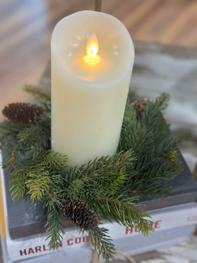 4.5” Spruce Candle Ring