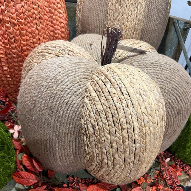 27" | 24" Rattan Natural Pumpkin