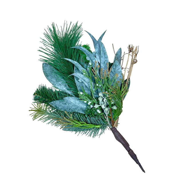 14" Seeded Eucalyptus Pine Spray
