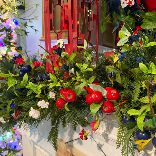 10' Americana Bloom Designer Garland