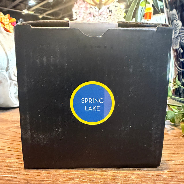 4.5" Spring Lake Blue Seaglass Wax Indoor Pillar