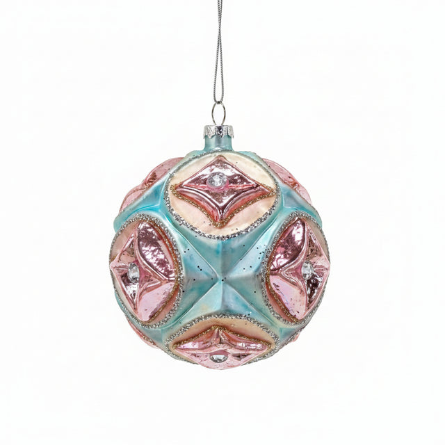 4” Glass Parisian Ball or 6” Finial Ornament
