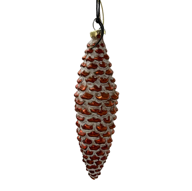 6" Glass Pinecone Ornament