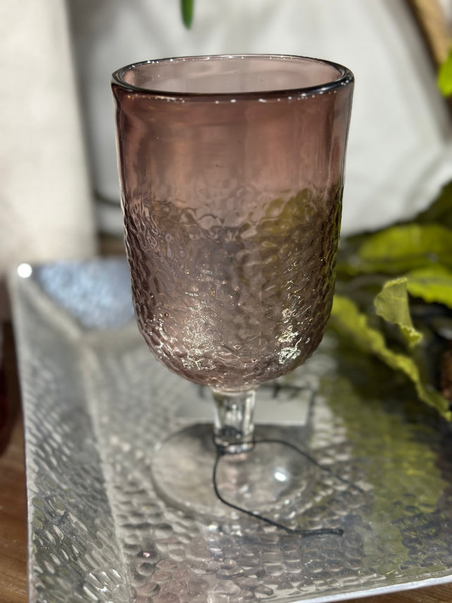 7” Hammered Goblet Orchid