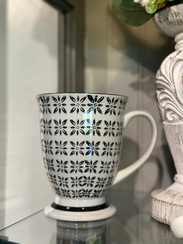 5” Norden Pattern Footed Mug