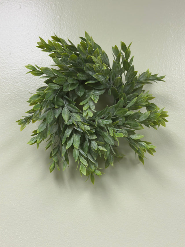 4" Ruscus Candle ring