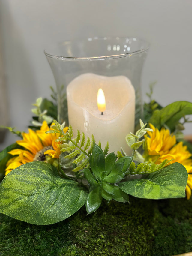 10" Sunflower Candle Ring