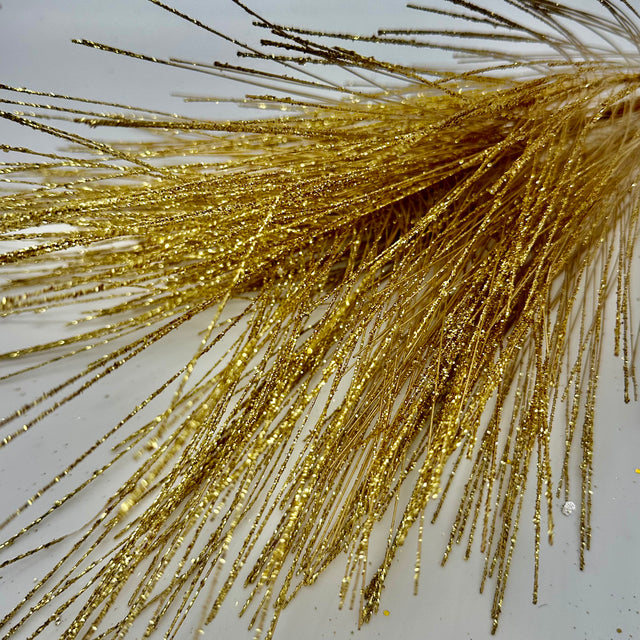 24" Gold Metallic Pine Needle Spray