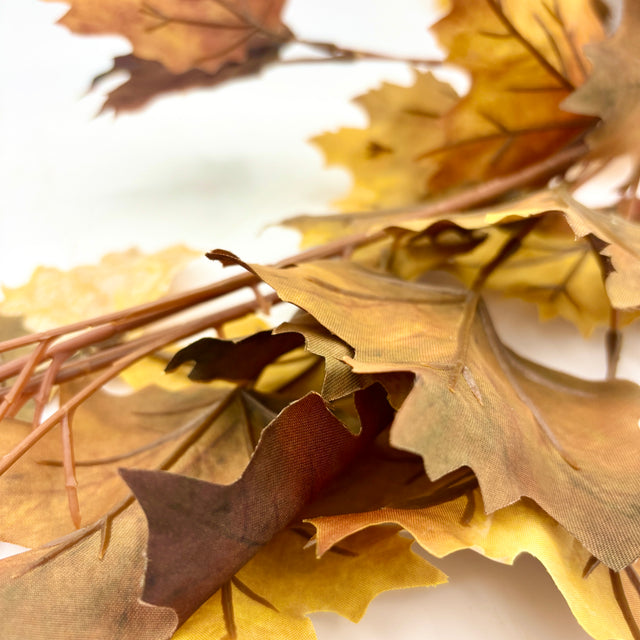 60" Northern Vermont Maple Garland | Cream & Brown