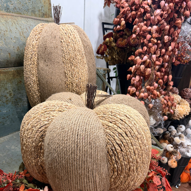 27" | 24" Rattan Natural Pumpkin