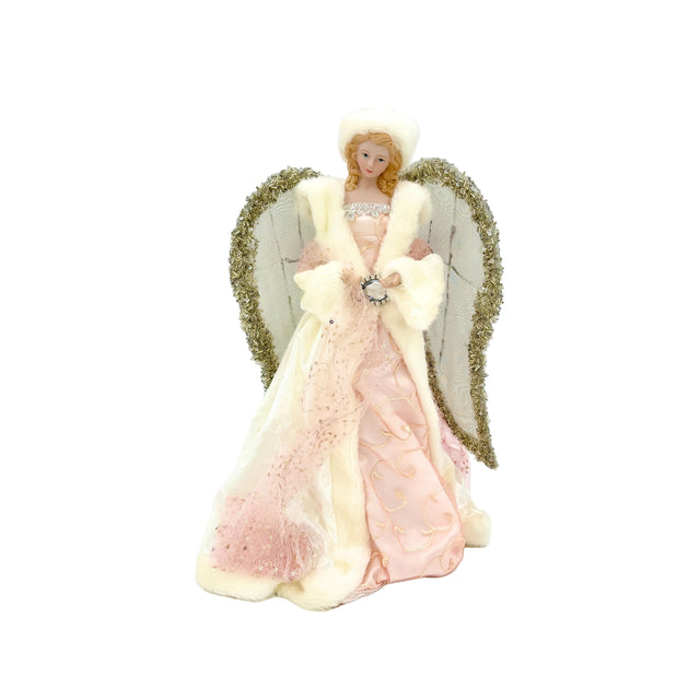 16 inch Blush, Pink, Fabric Angel, Tree Topper