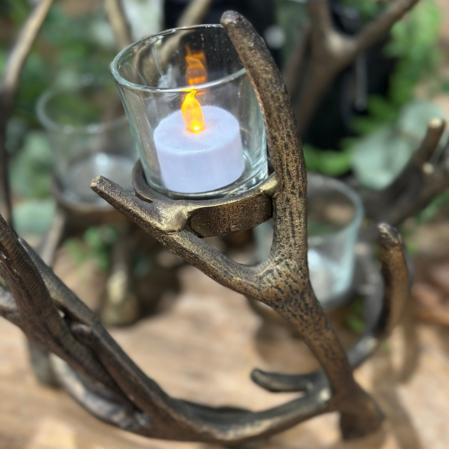 10.25" Antler Cast Aluminum Centerpiece