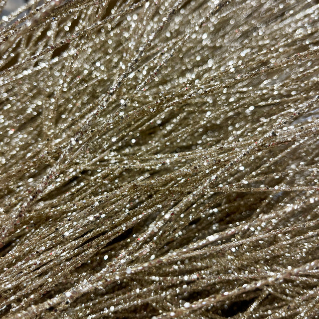 36" Platinum Gold Glitter Mica Pine Spray