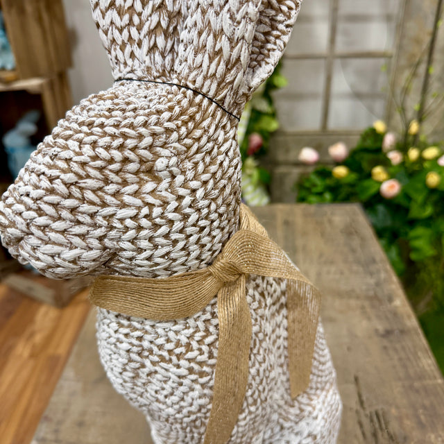 21" Resin Woven Rabbit