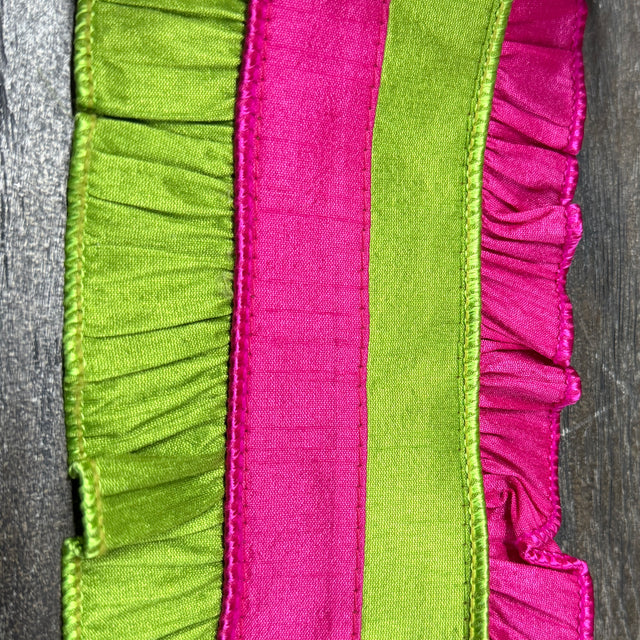 4"X5YDS Ruffle Festivity Deluxe Dupioni Wired Edge Ribbon