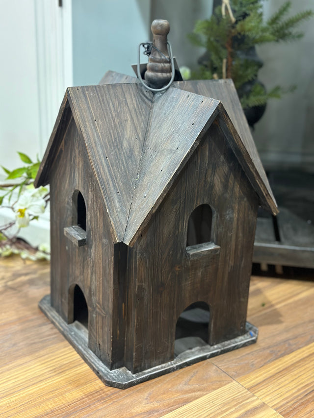 Rustic Four Gable Birdhouse 10.25”