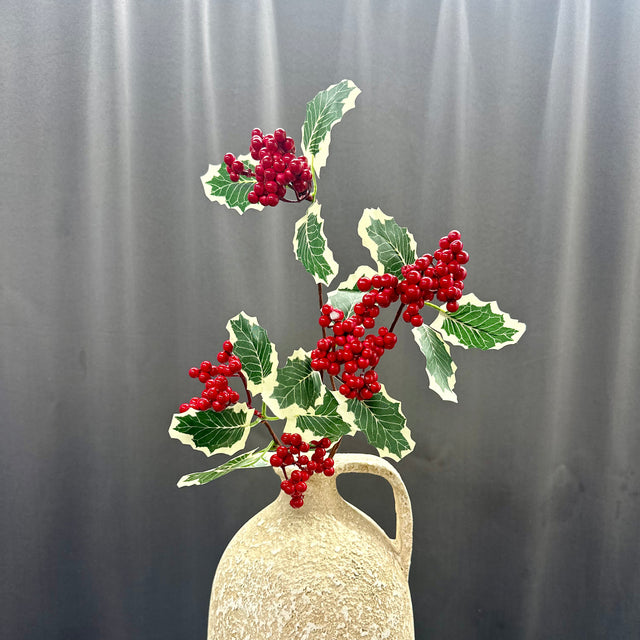 27" Variegated Holly Spray