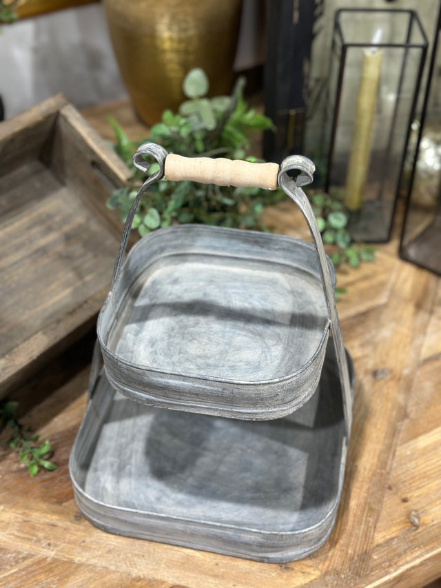 13" Metal Petite Square Serving Tier