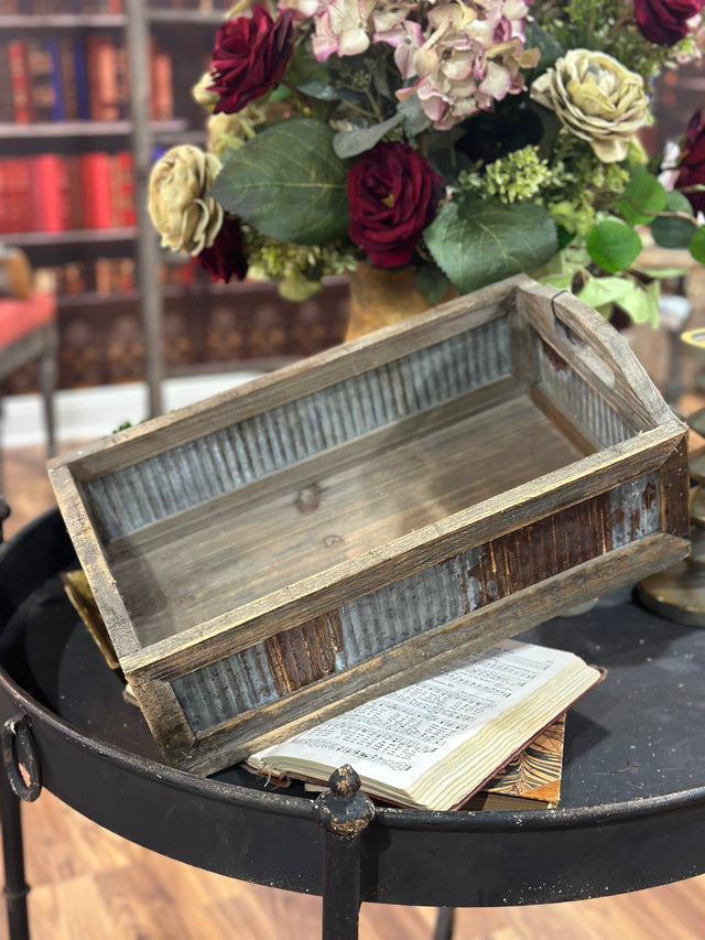 19”-17” Tin Sided Totes Set of 2