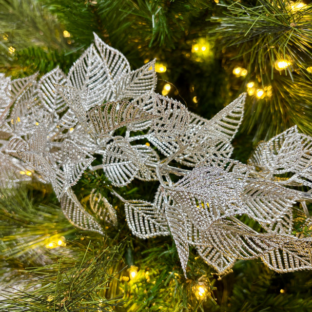 6’ Silver Leaves Garland