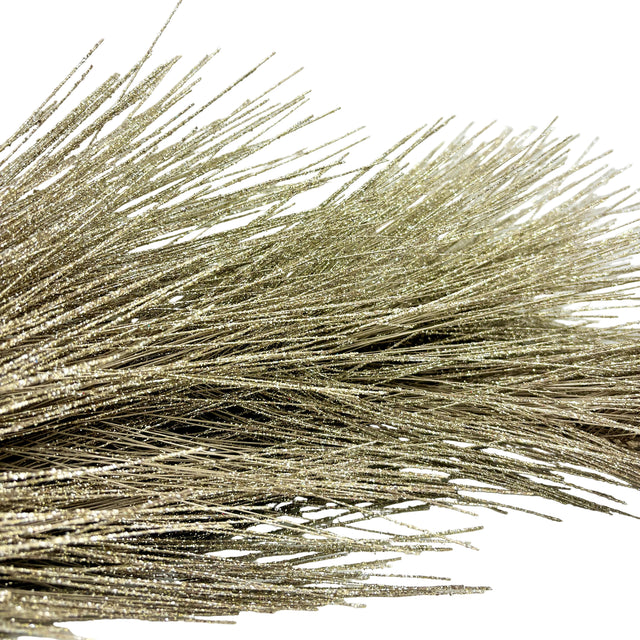 Champagne Metallic Pine Needle Garland, additional view