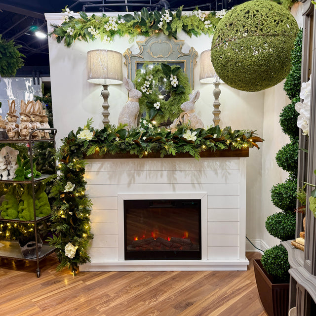 9' Magnolia Manor Garland