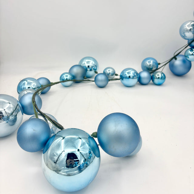 10' Denim Blue Ball Branch Garland